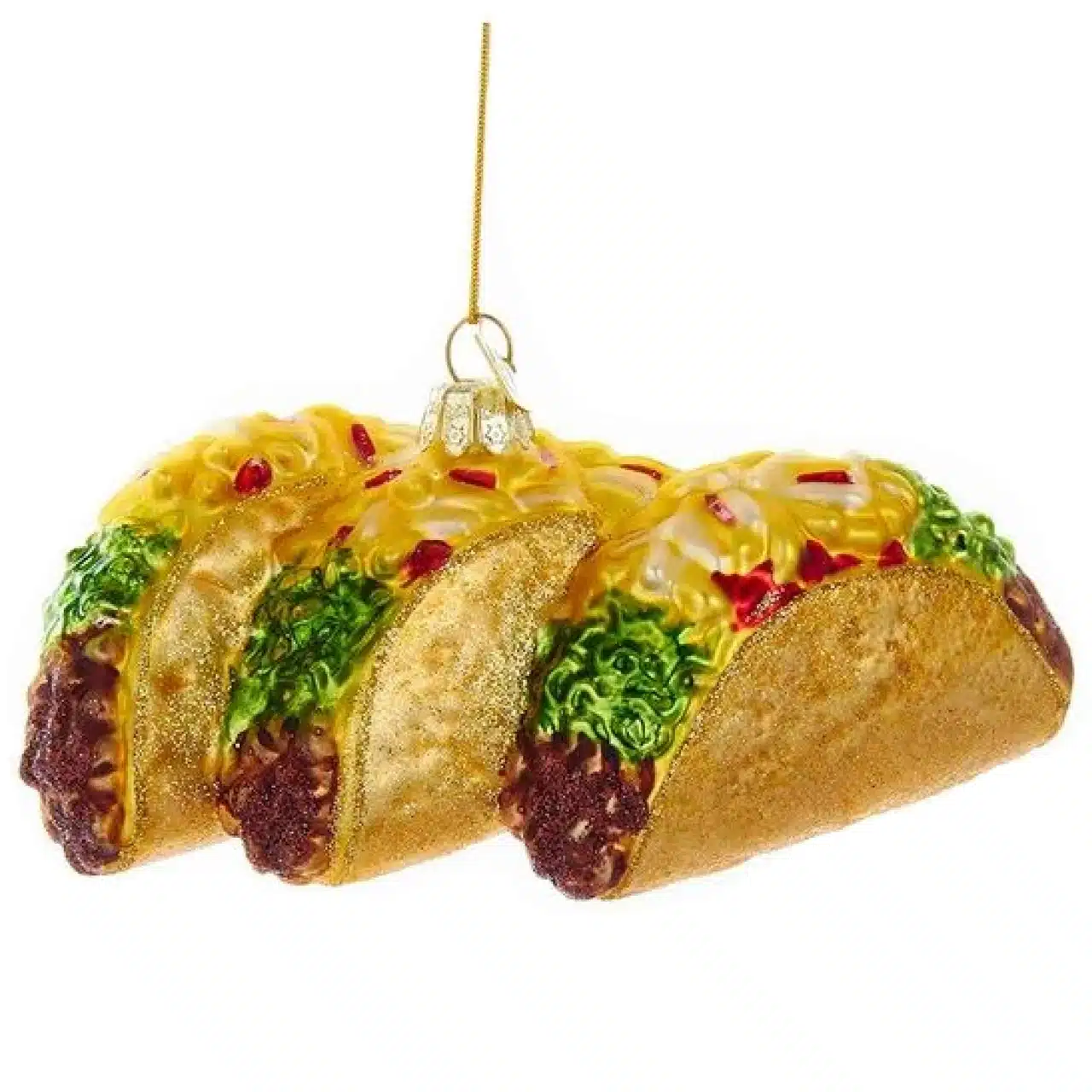 IMG_2340 3 Taco Glass Ornament - Image 1