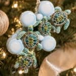 Sea Turtle Family of 4 Personalized Ornament