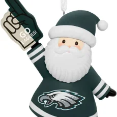 Philadelphia Eagles Santa Fan Ornament