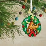 Dr. Seuss's How the Grinch Stole Christmas!™ Max in Wreath Blown Glass Hallmark Ornament