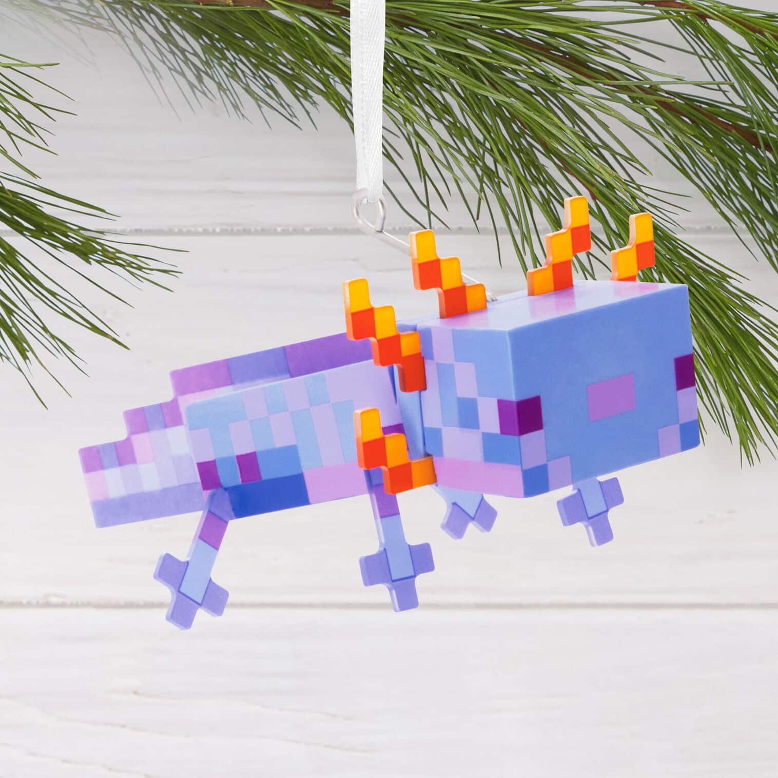 Minecraft-Blue-Axolotl-Christmas-Ornament_3HCM4547_02 Minecraft Blue Axolotl Hallmark Ornament - Image 1